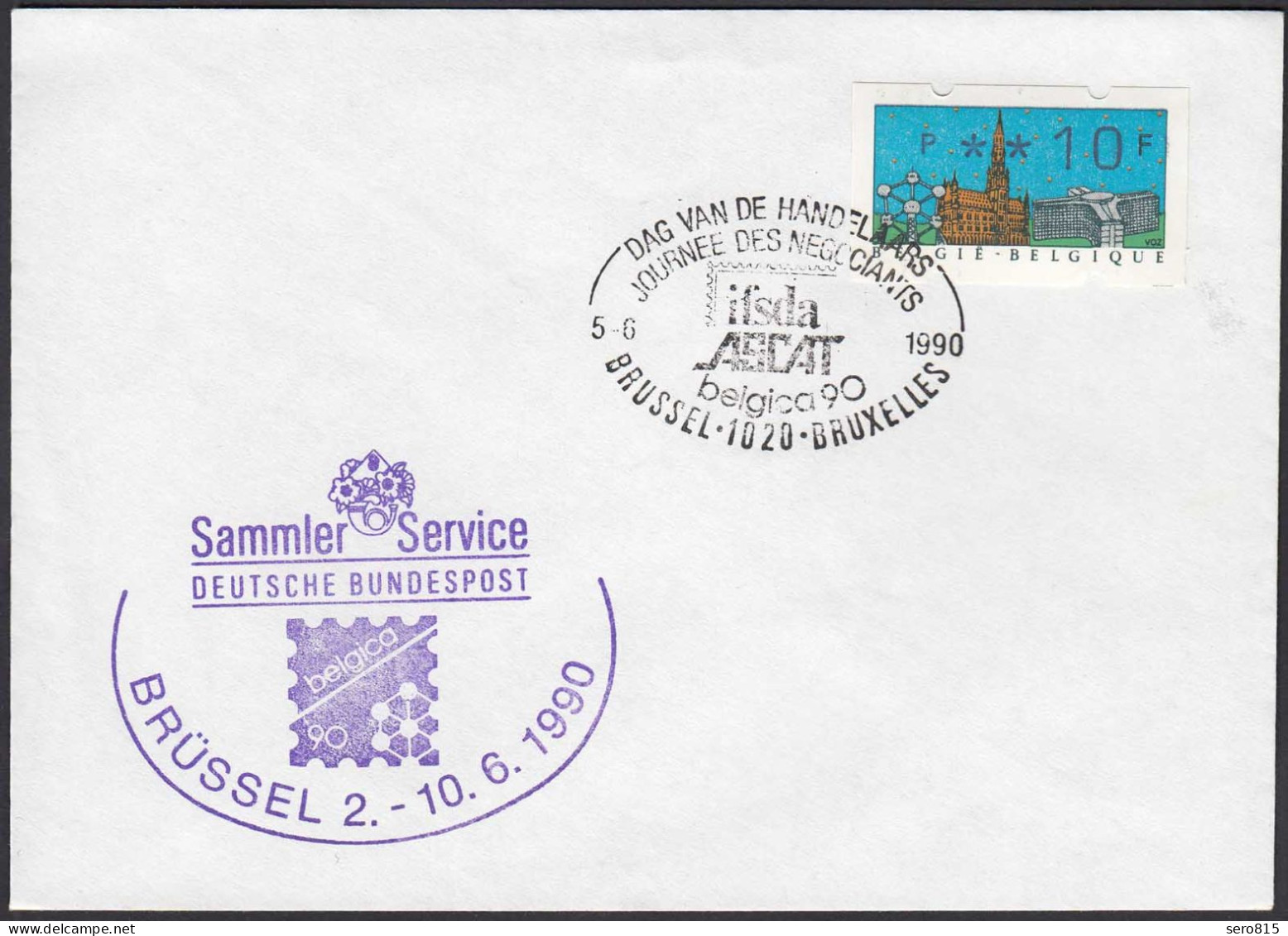 Deutsche Post Original Ausstellungsbrief 19906 Brüssel Belgica90 (87008 - Lettres & Documents