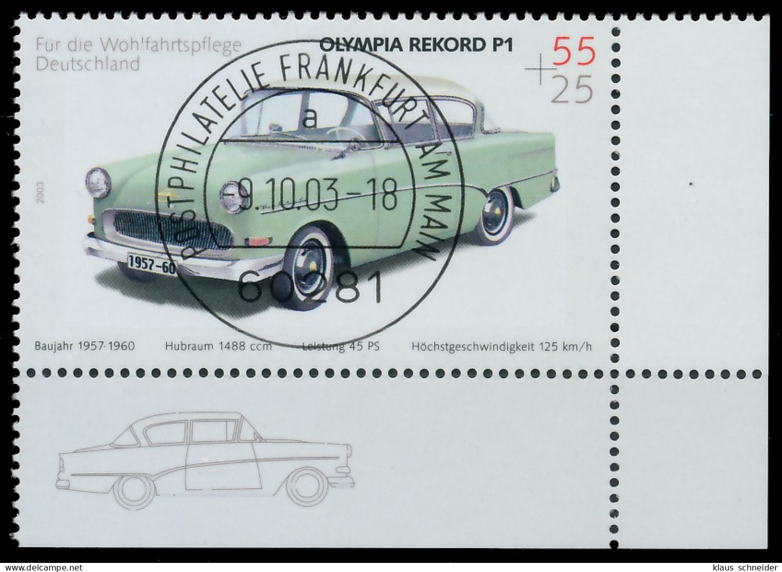BRD BUND 2003 Nr 2363 Zentrisch Gestempelt ECKE-URE X3C2736 - Used Stamps