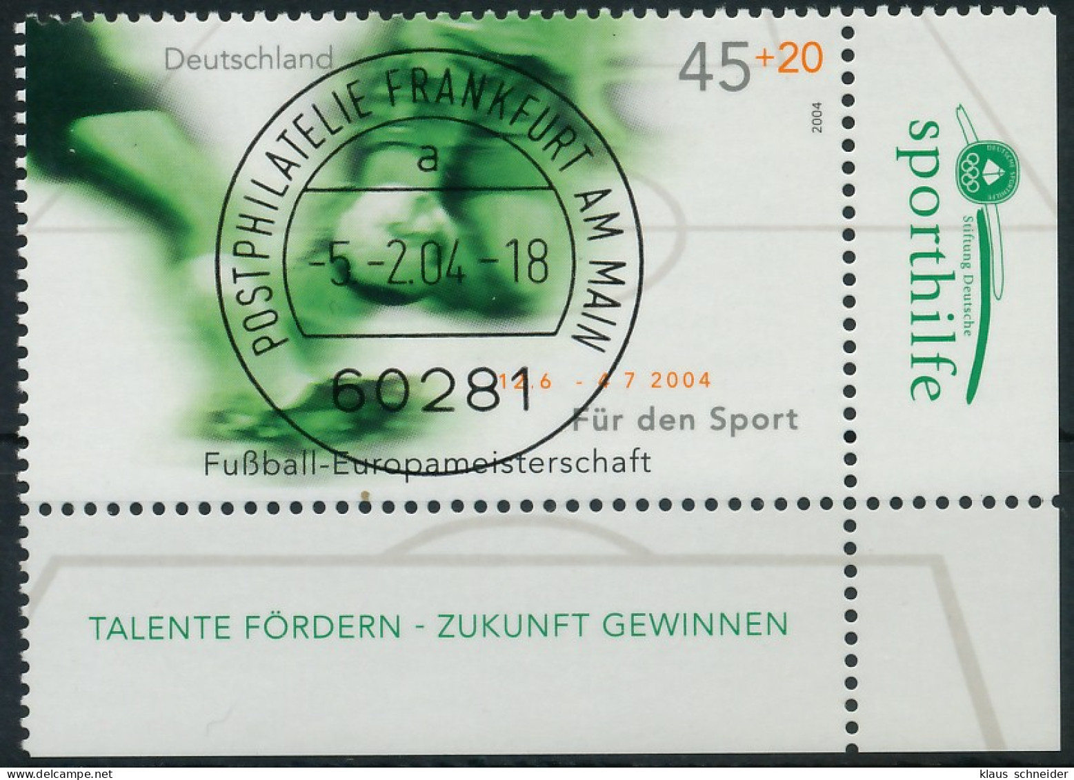 BRD BUND 2004 Nr 2382 Zentrisch Gestempelt ECKE-URE X3C8962 - Used Stamps