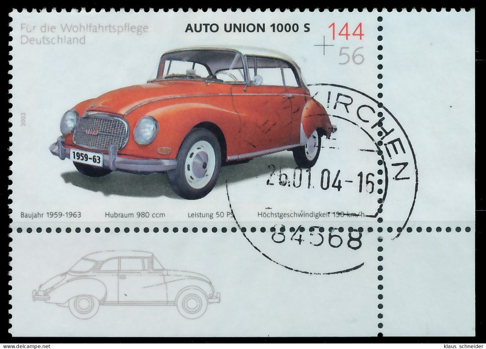 BRD BUND 2003 Nr 2366 Zentrisch Gestempelt ECKE-URE X3C8A6E - Used Stamps