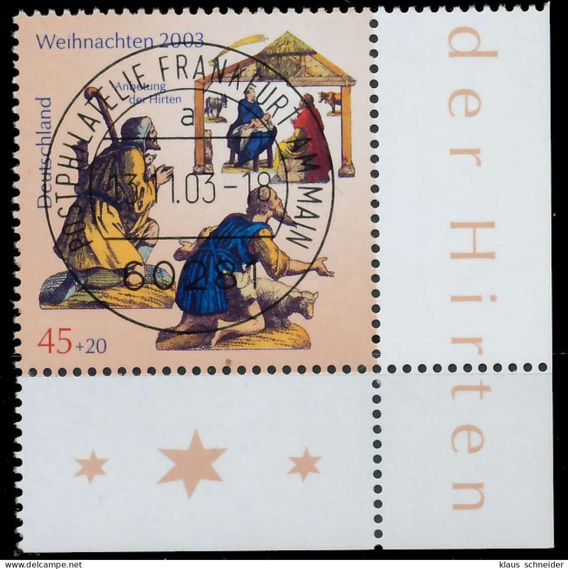 BRD BUND 2003 Nr 2369 Zentrisch Gestempelt ECKE-URE X3C8A92 - Used Stamps