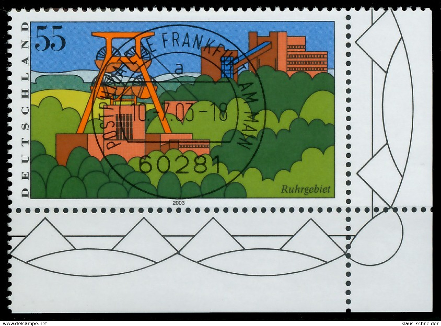 BRD BUND 2003 Nr 2355 Zentrisch Gestempelt ECKE-URE X3C8B66 - Used Stamps