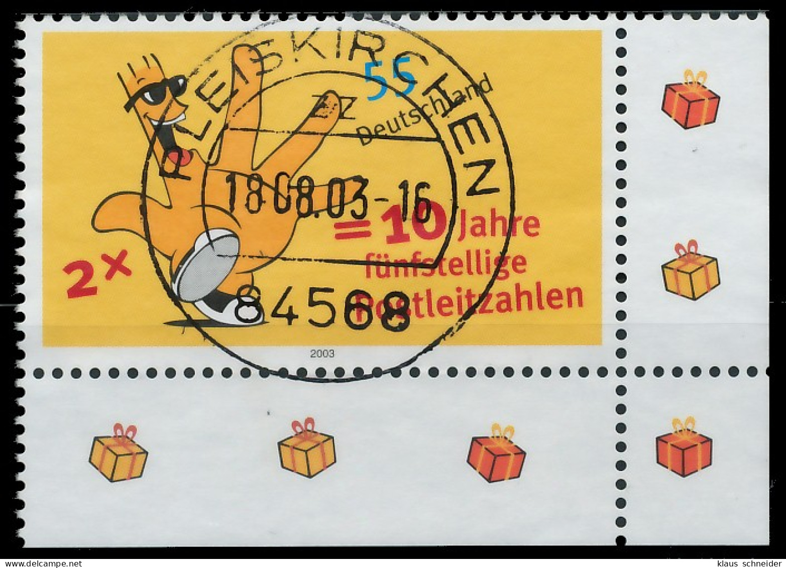 BRD BUND 2003 Nr 2344 Zentrisch Gestempelt ECKE-URE X3C8BF6 - Used Stamps