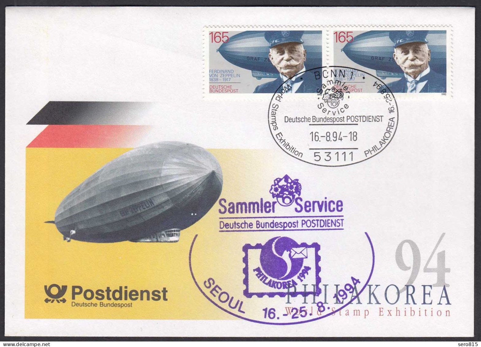Deutsche Post Original Ausstellungsbrief 1994 SEOUL PHILKOREA   (87009 - Lettres & Documents
