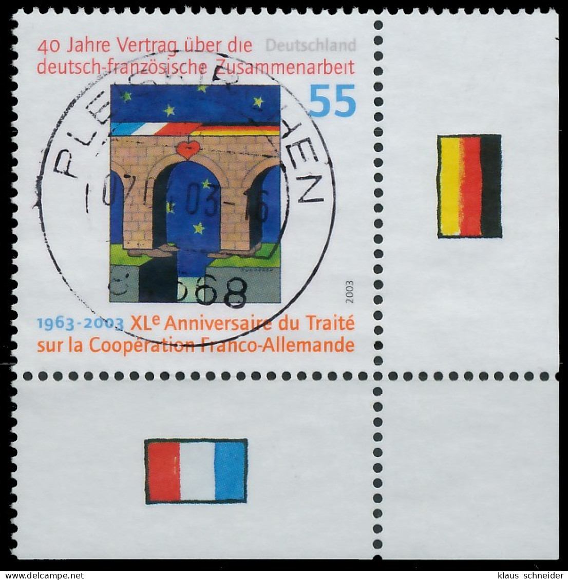 BRD BUND 2003 Nr 2311I Zentrisch Gestempelt ECKE-URE X3C8D5A - Used Stamps