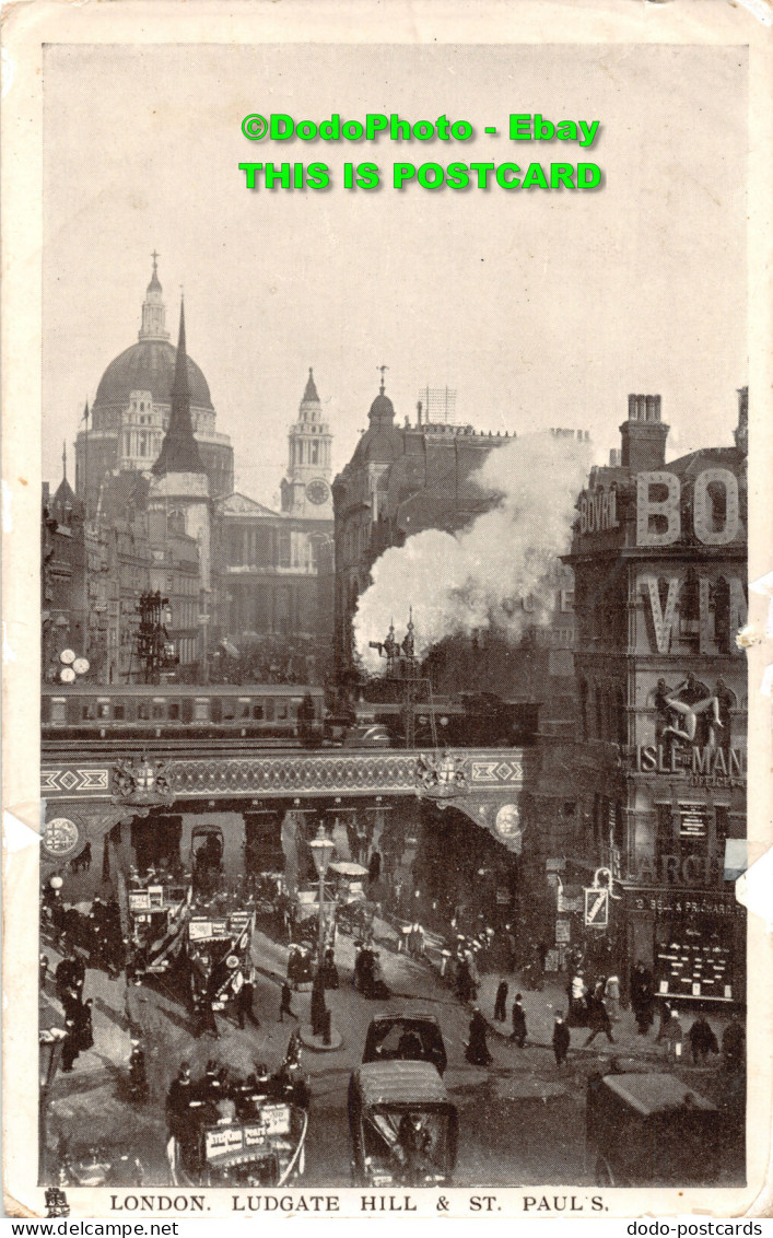 R450229 London. Ludgate Hill And St. Pauls. Tuck. Glosso Postcard Series 1075. 1 - Other & Unclassified