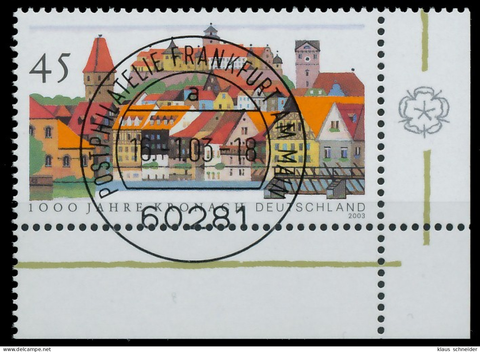 BRD BUND 2003 Nr 2309 Zentrisch Gestempelt ECKE-URE X3C8DBE - Used Stamps