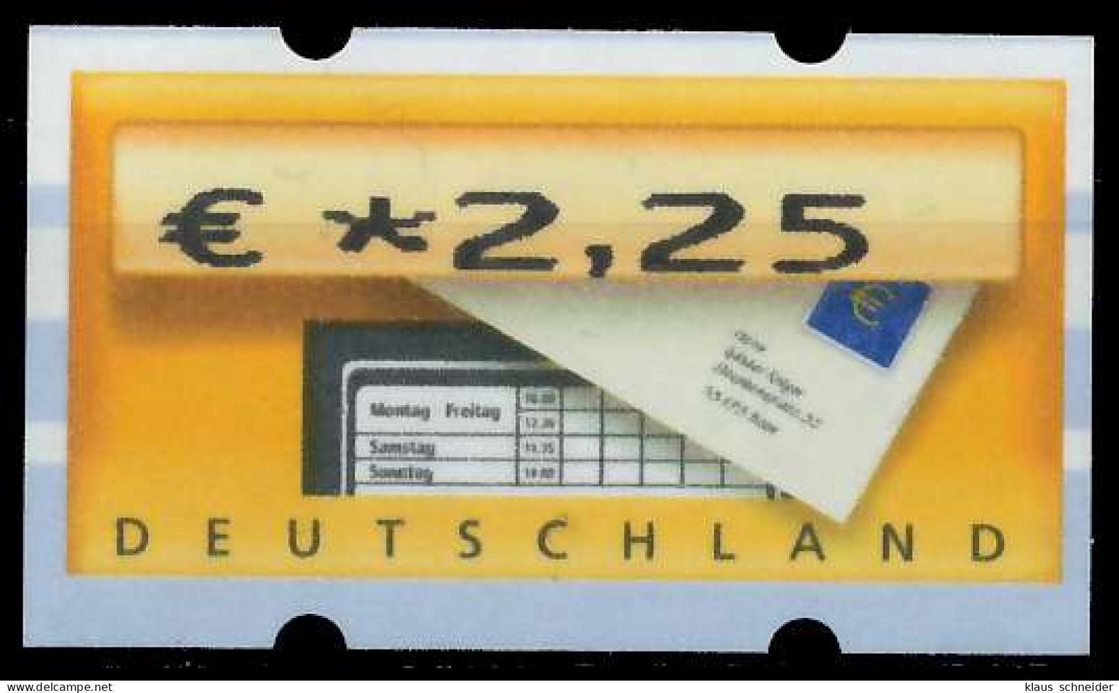 BRD BUND AUTOMATENMARKEN 2002 Nr ATM 5-1-0225R SF2863E - Machine Labels [ATM]