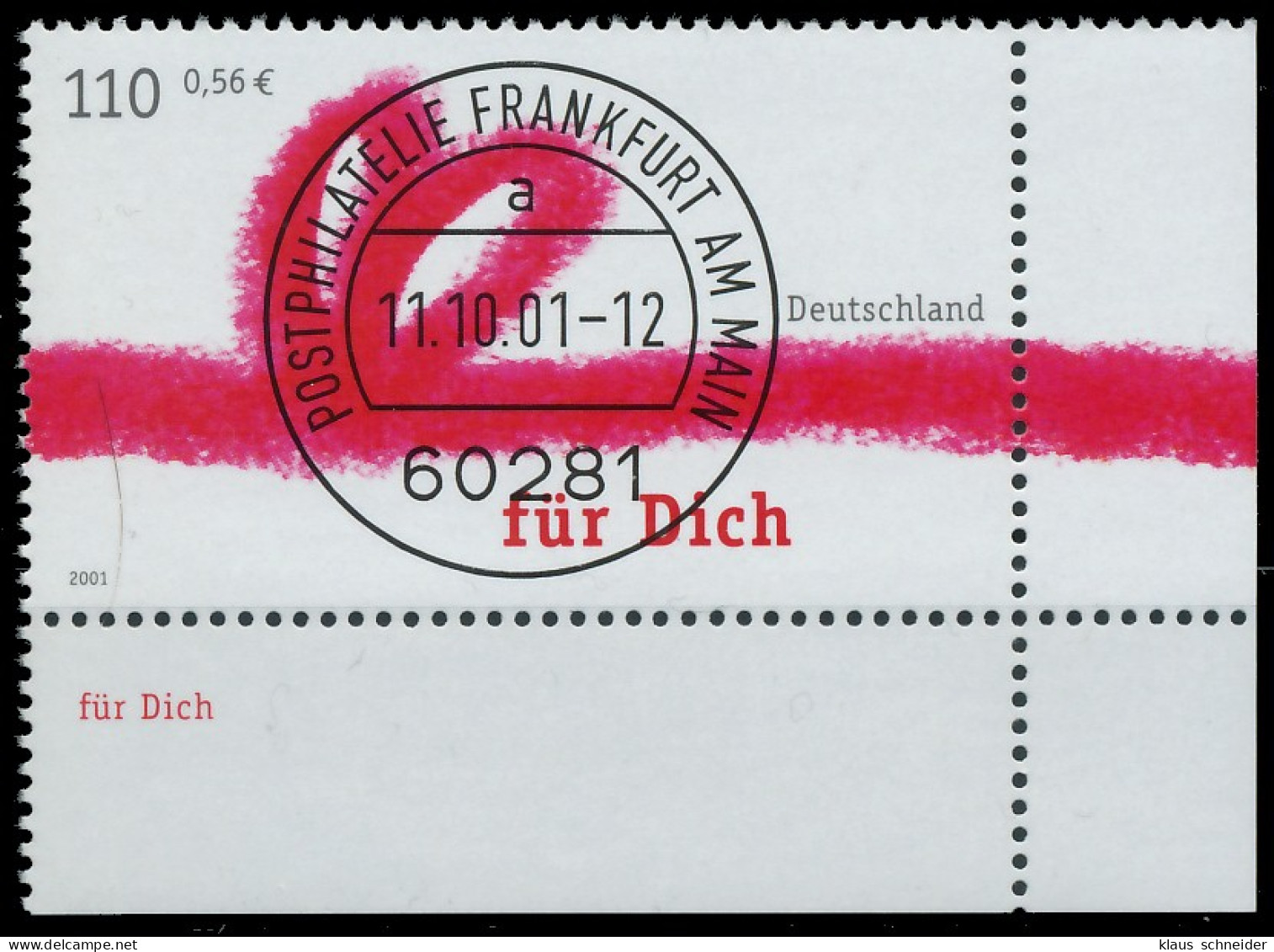 BRD BUND 2001 Nr 2223 Zentrisch Gestempelt ECKE-URE X3CD342 - Gebraucht