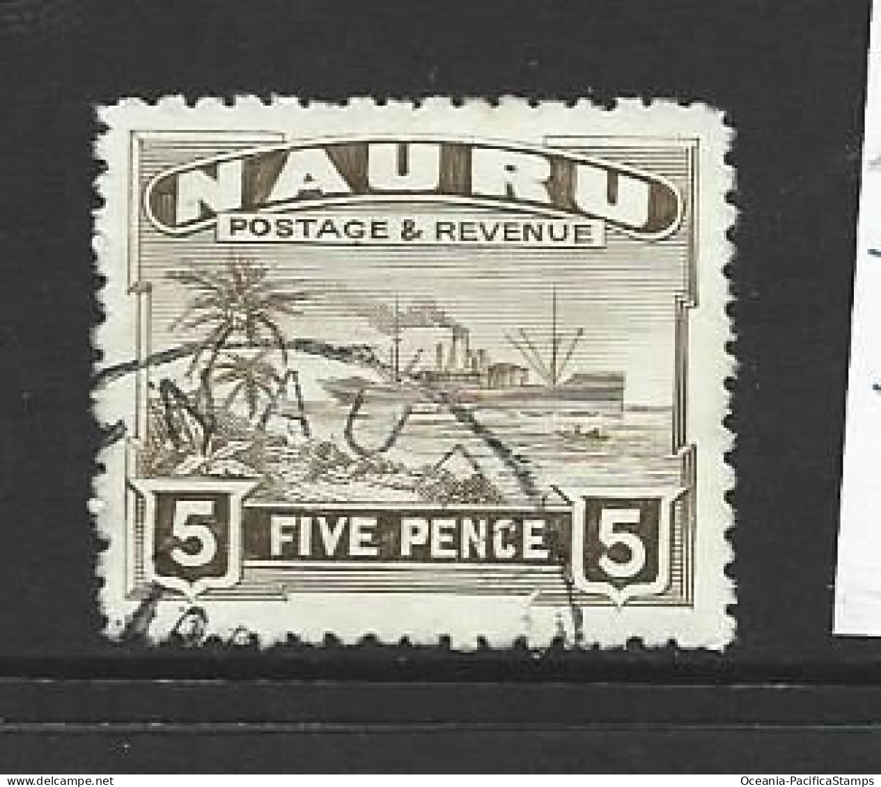 Nauru 1924 - 1948 Freighter Ship Definitives 5d Brown FU - Nauru