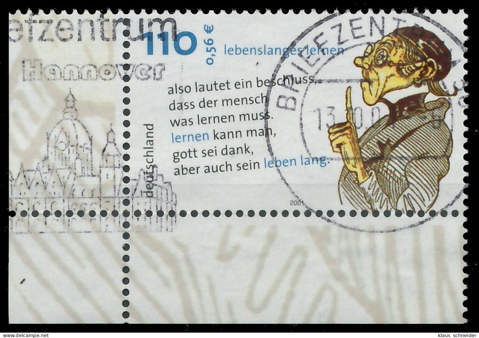 BRD BUND 2001 Nr 2209 Gestempelt ECKE-ULI X3CD3A6 - Oblitérés