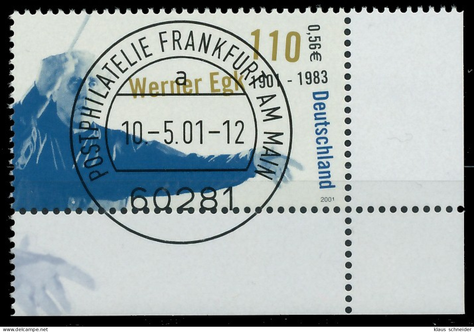 BRD BUND 2001 Nr 2186 Zentrisch Gestempelt ECKE-URE X3CD4E6 - Used Stamps