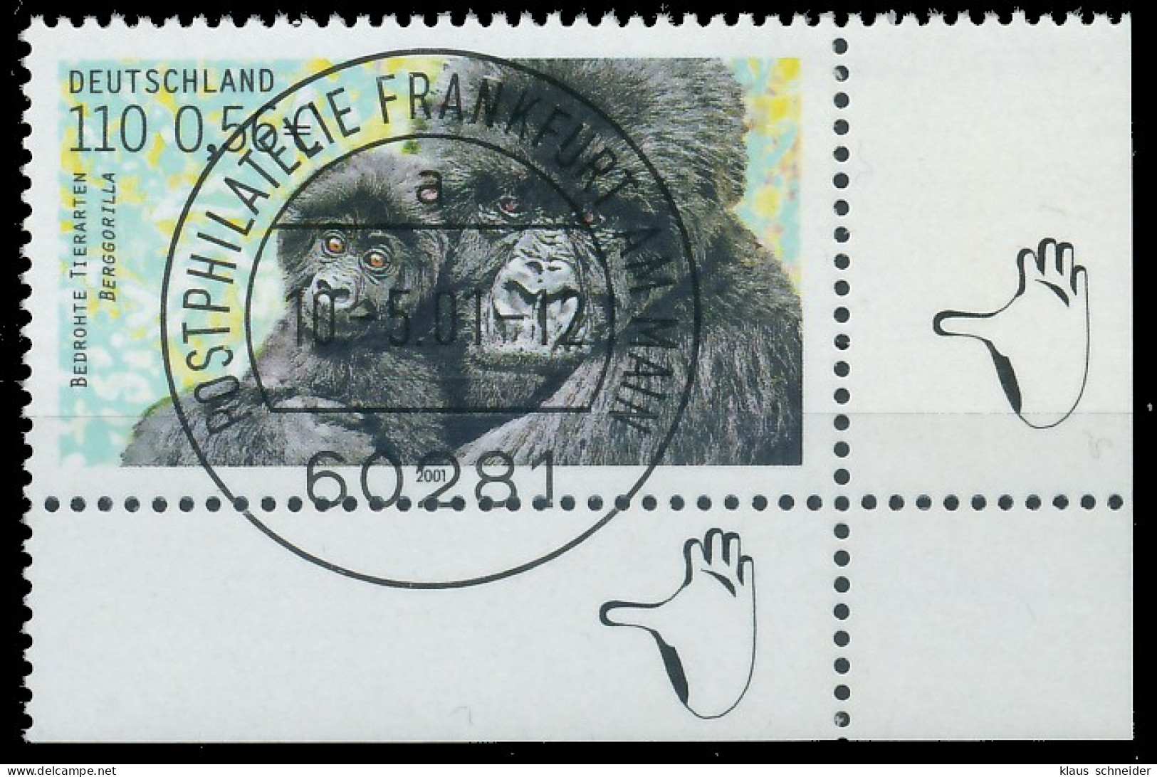 BRD BUND 2001 Nr 2182 Zentrisch Gestempelt ECKE-URE X3CD552 - Used Stamps