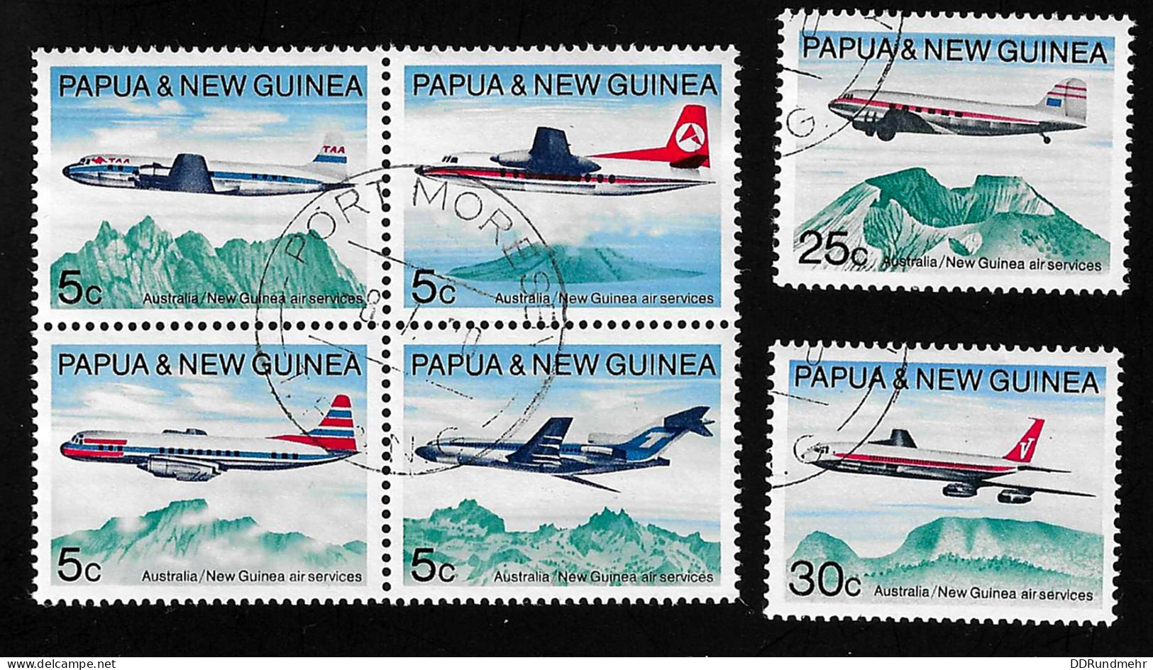 1970 Air Services  Michel PG 179 - 184 Stamp Number PG 305 - 310 Yvert Et Tellier PG 178 - 184 Xx MNH - Papua New Guinea