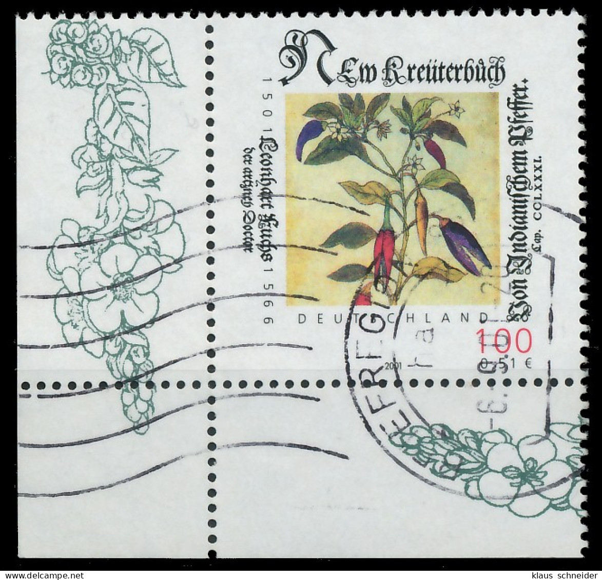 BRD BUND 2001 Nr 2161 Gestempelt ECKE-ULI X3D0602 - Used Stamps