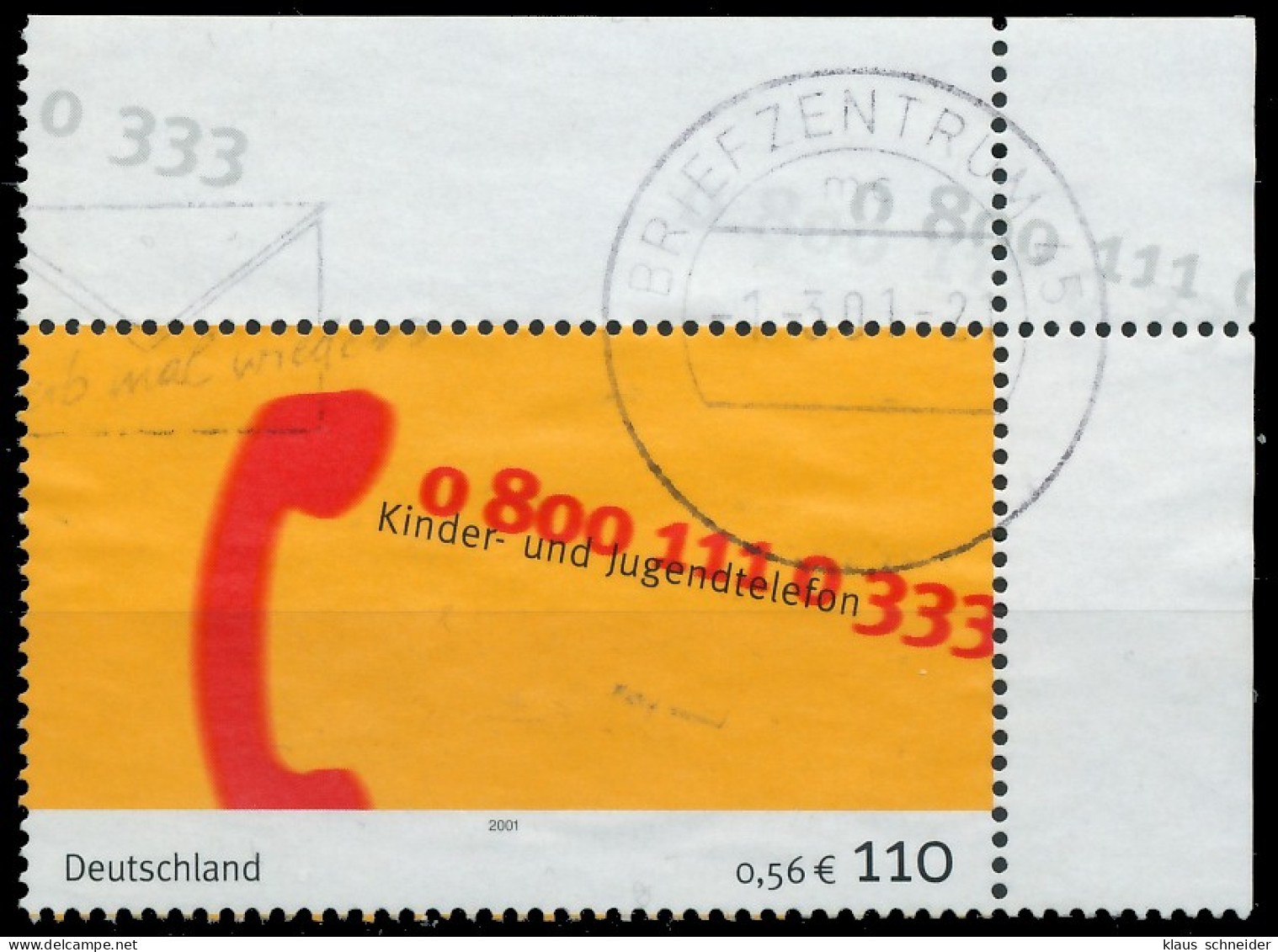 BRD BUND 2001 Nr 2164 Gestempelt ECKE-ORE X3D05EE - Used Stamps