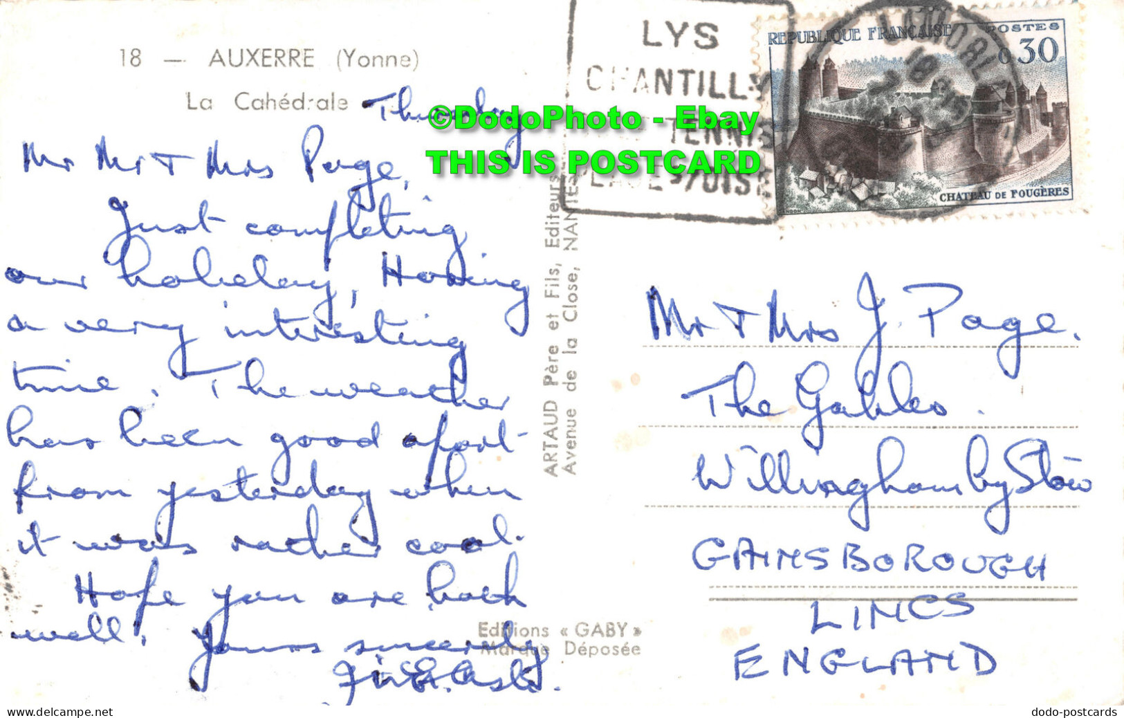 R450156 18. Auxerre. Yonne. La Cathedrale. Artaud Pere Et Fils. Gaby - World