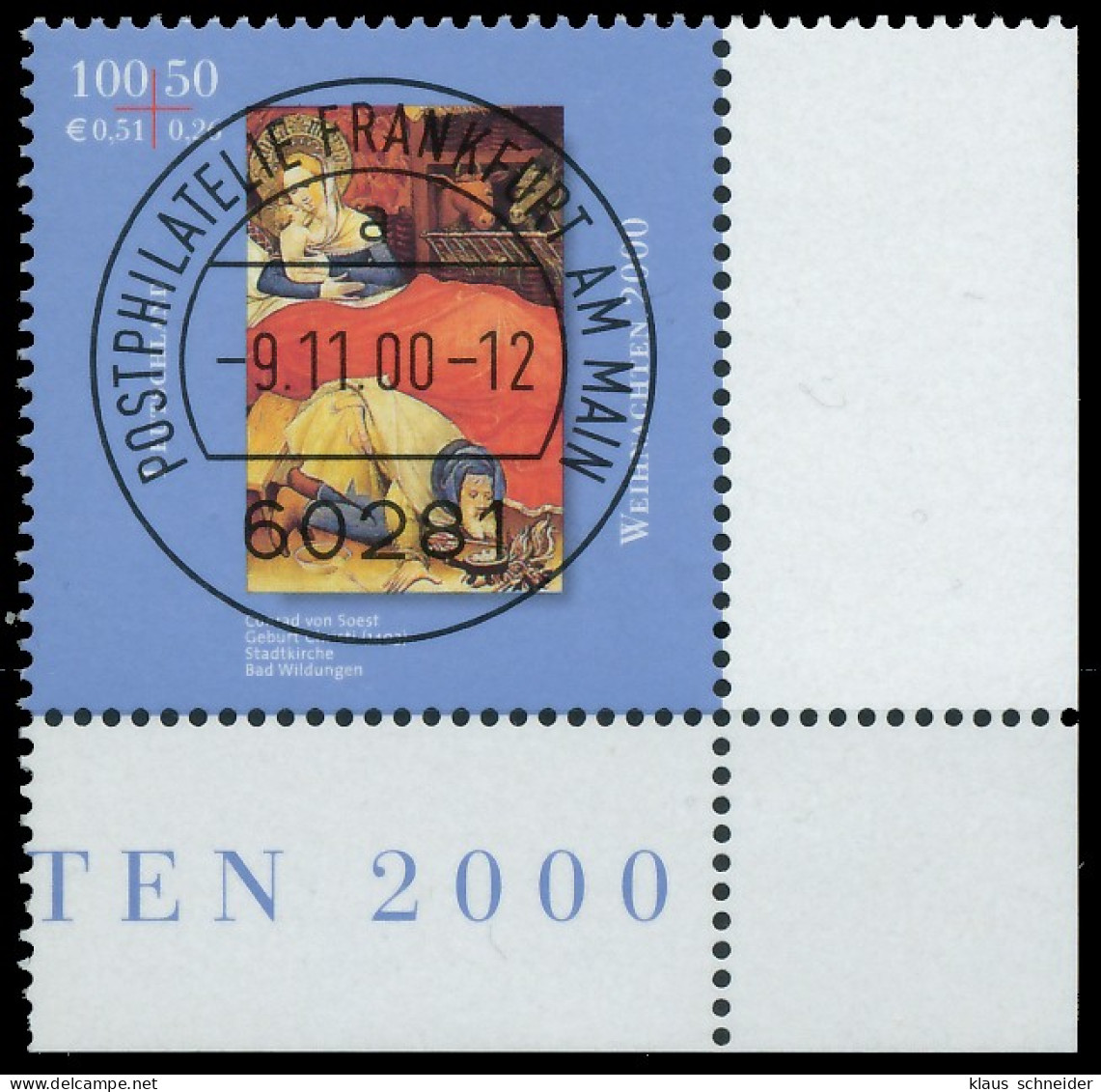 BRD BUND 2000 Nr 2151 Zentrisch Gestempelt ECKE-URE X3D073A - Used Stamps