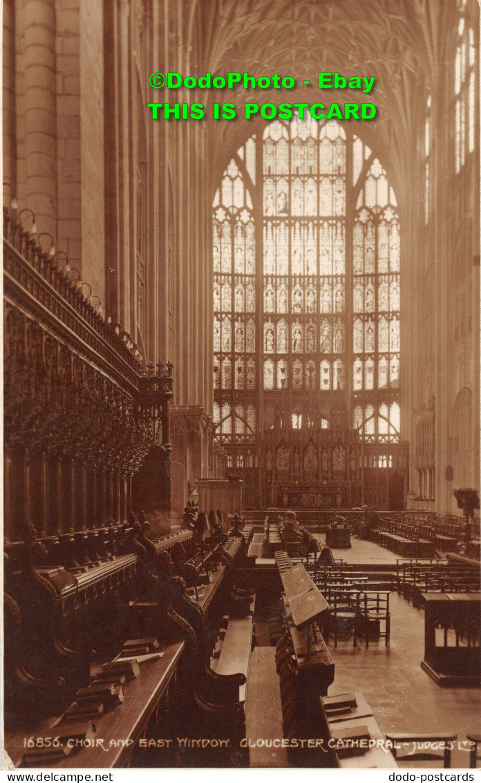 R450465 16856. Choir And East Window. Gloucester Cathedral. Judges - World