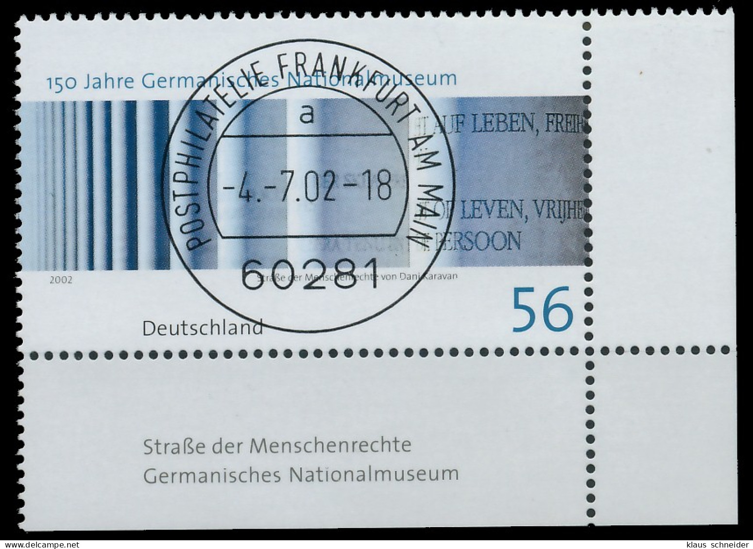 BRD BUND 2002 Nr 2269 Zentrisch Gestempelt ECKE-URE X3D0966 - Oblitérés