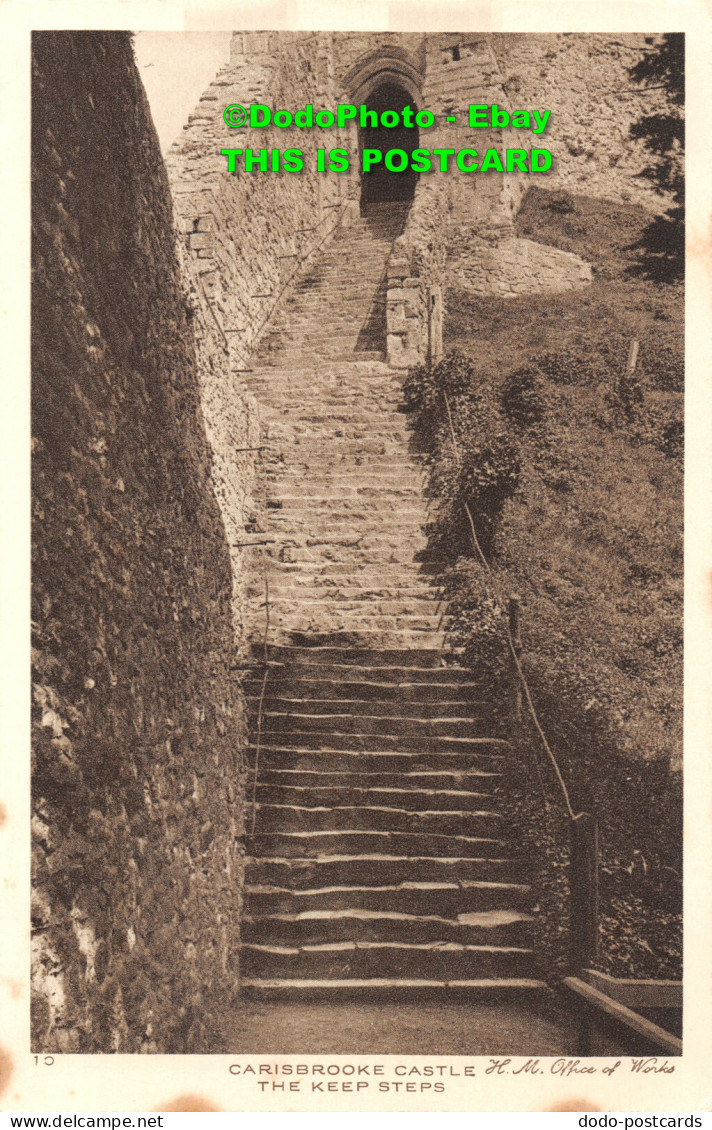 R450166 10. Carisbrooke Castle. The Keep Steps. H. M. Office Of Works. John Swai - World