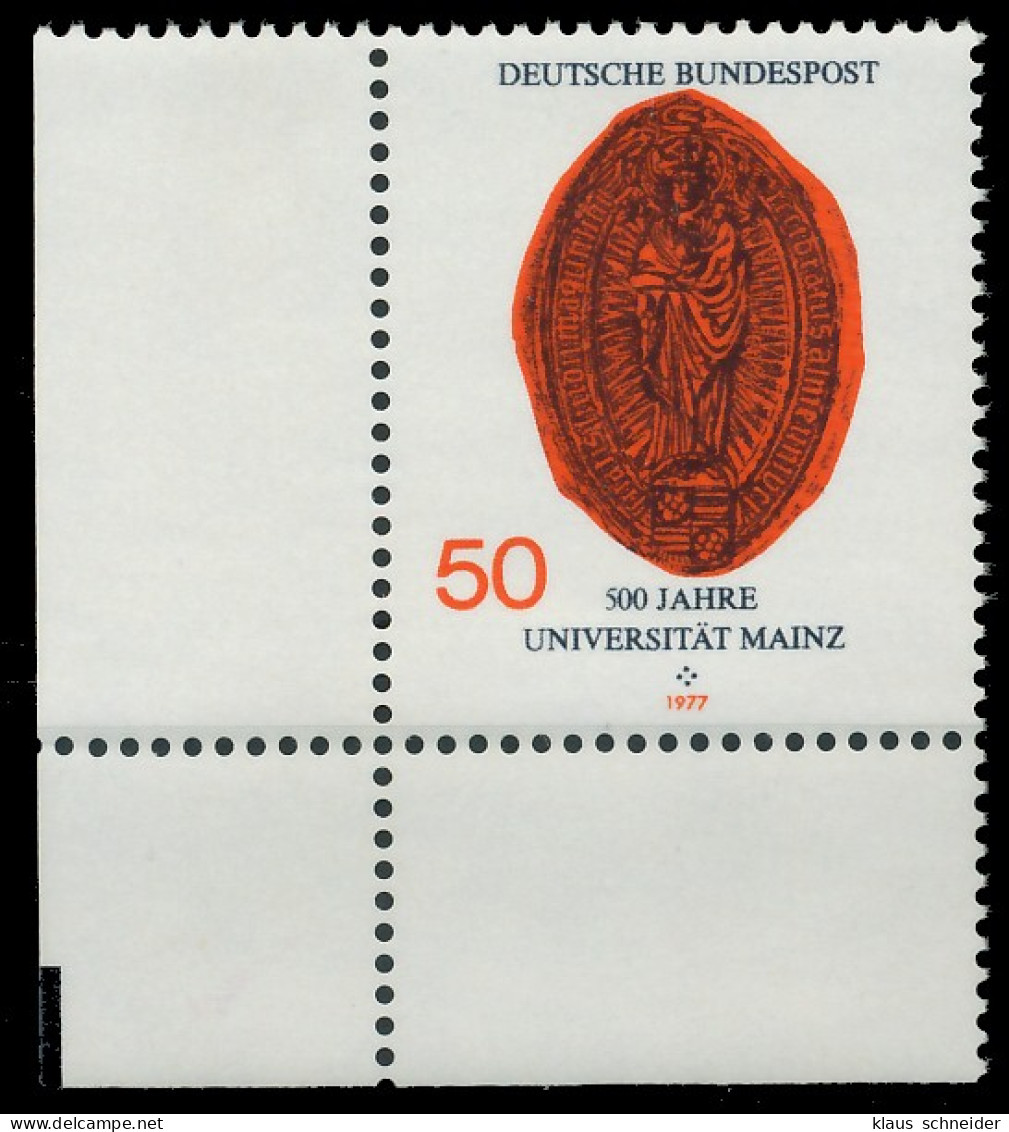 BRD BUND 1977 Nr 938 Postfrisch ECKE-ULI X3D0C9A - Neufs