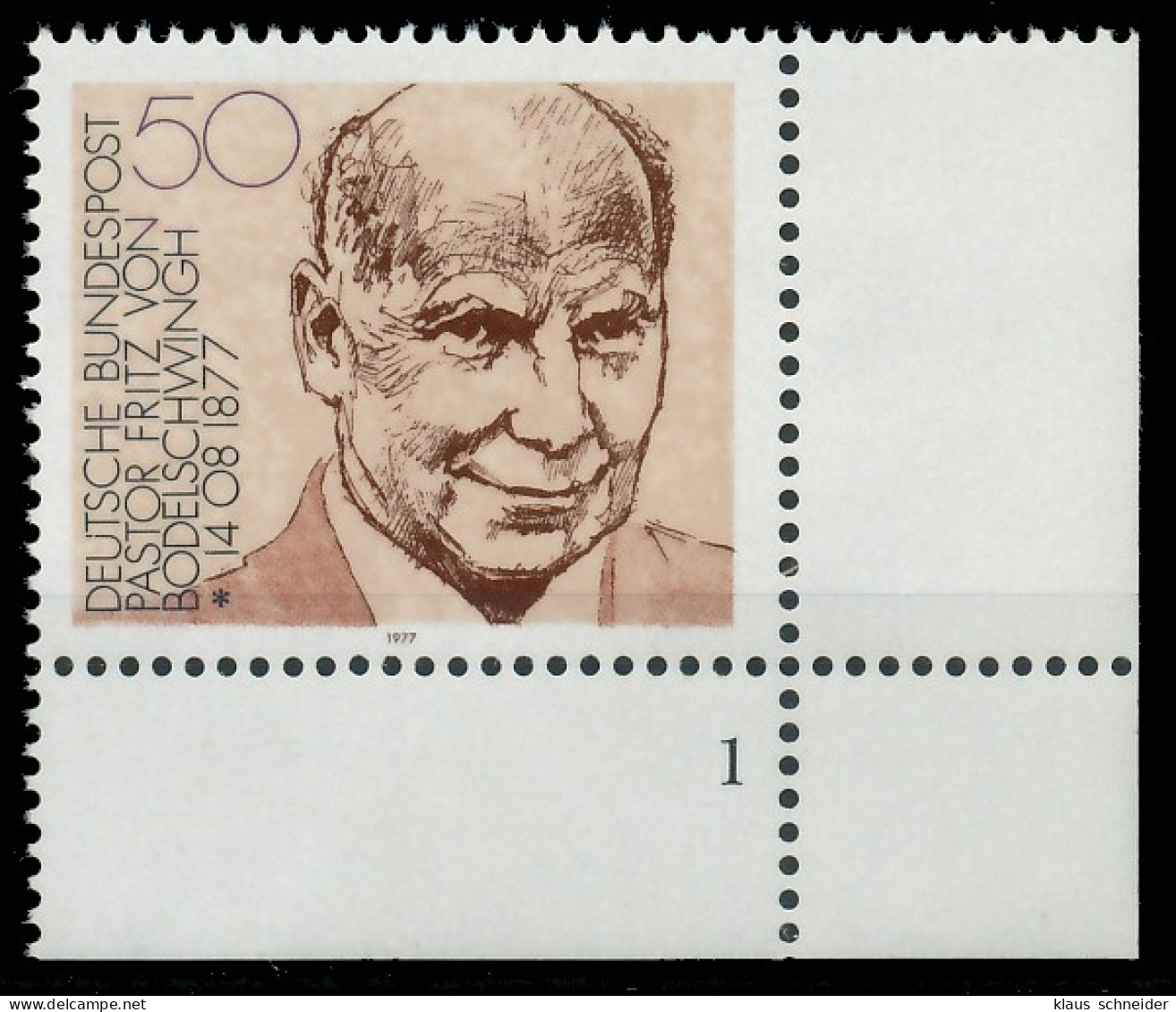 BRD BUND 1977 Nr 942 Postfrisch FORMNUMMER 1 X3D0CC6 - Unused Stamps