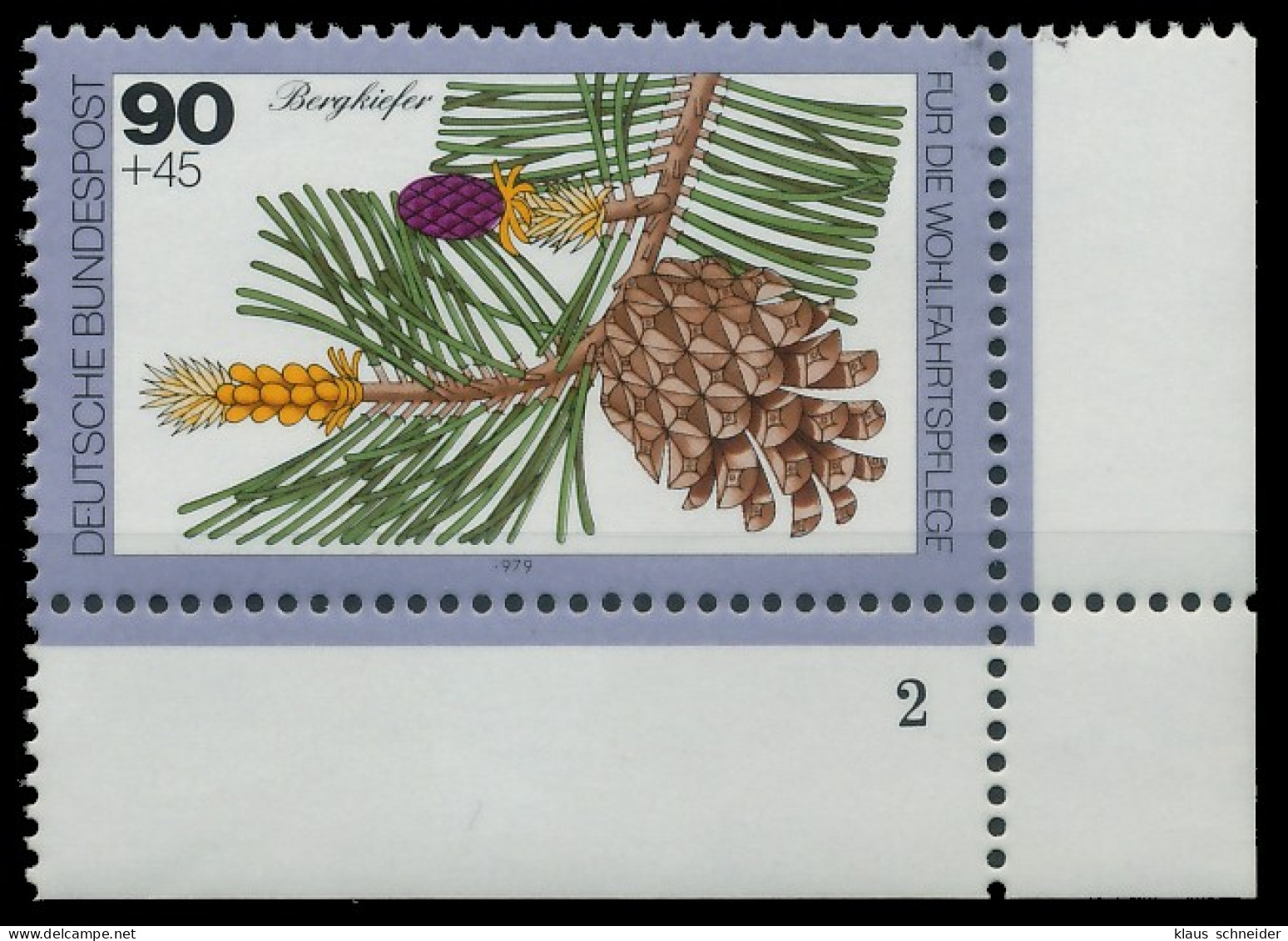BRD BUND 1979 Nr 1027 Postfrisch FORMNUMMER 2 X3D65B6 - Unused Stamps