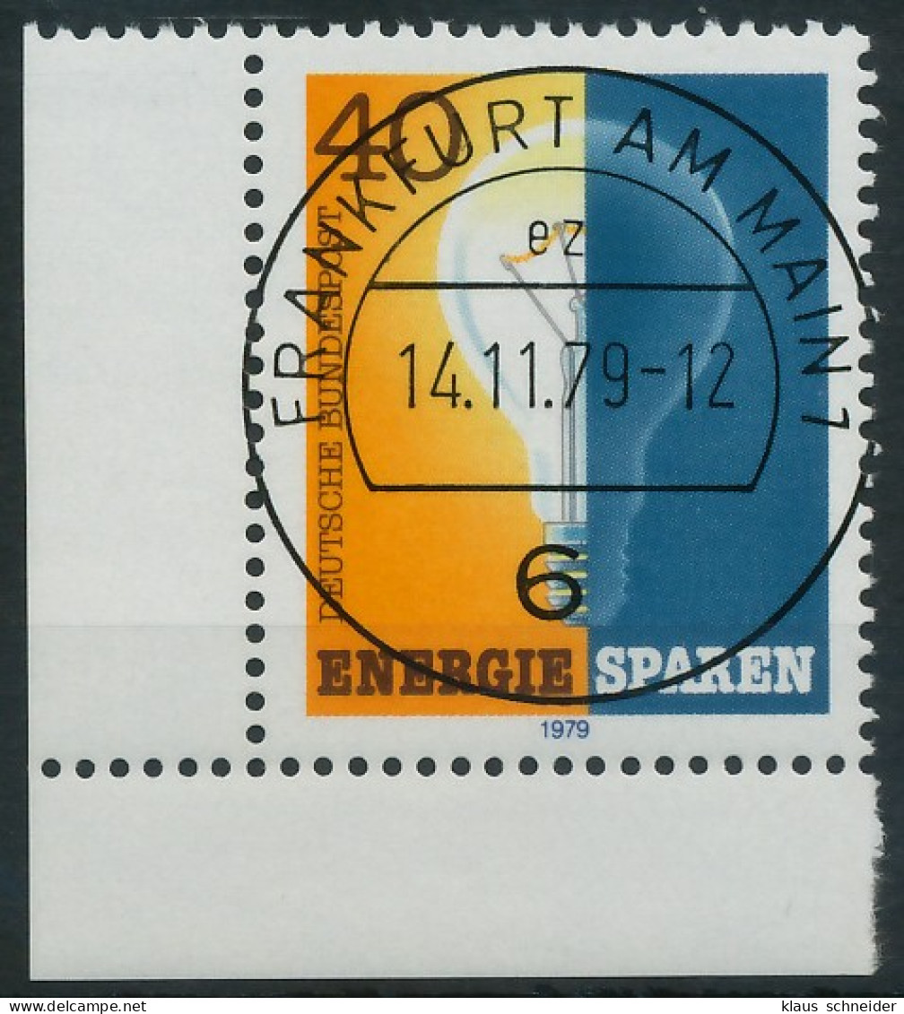 BRD BUND 1979 Nr 1031 Zentrisch Gestempelt ECKE-ULI X3D65D2 - Gebraucht