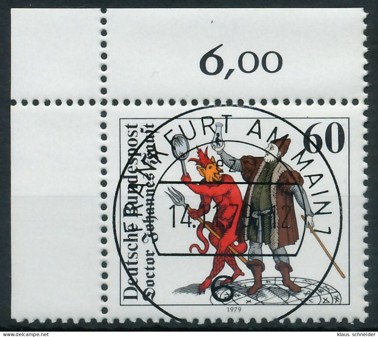 BRD BUND 1979 Nr 1030 Zentrisch Gestempelt ECKE-OLI X3D65E6 - Oblitérés