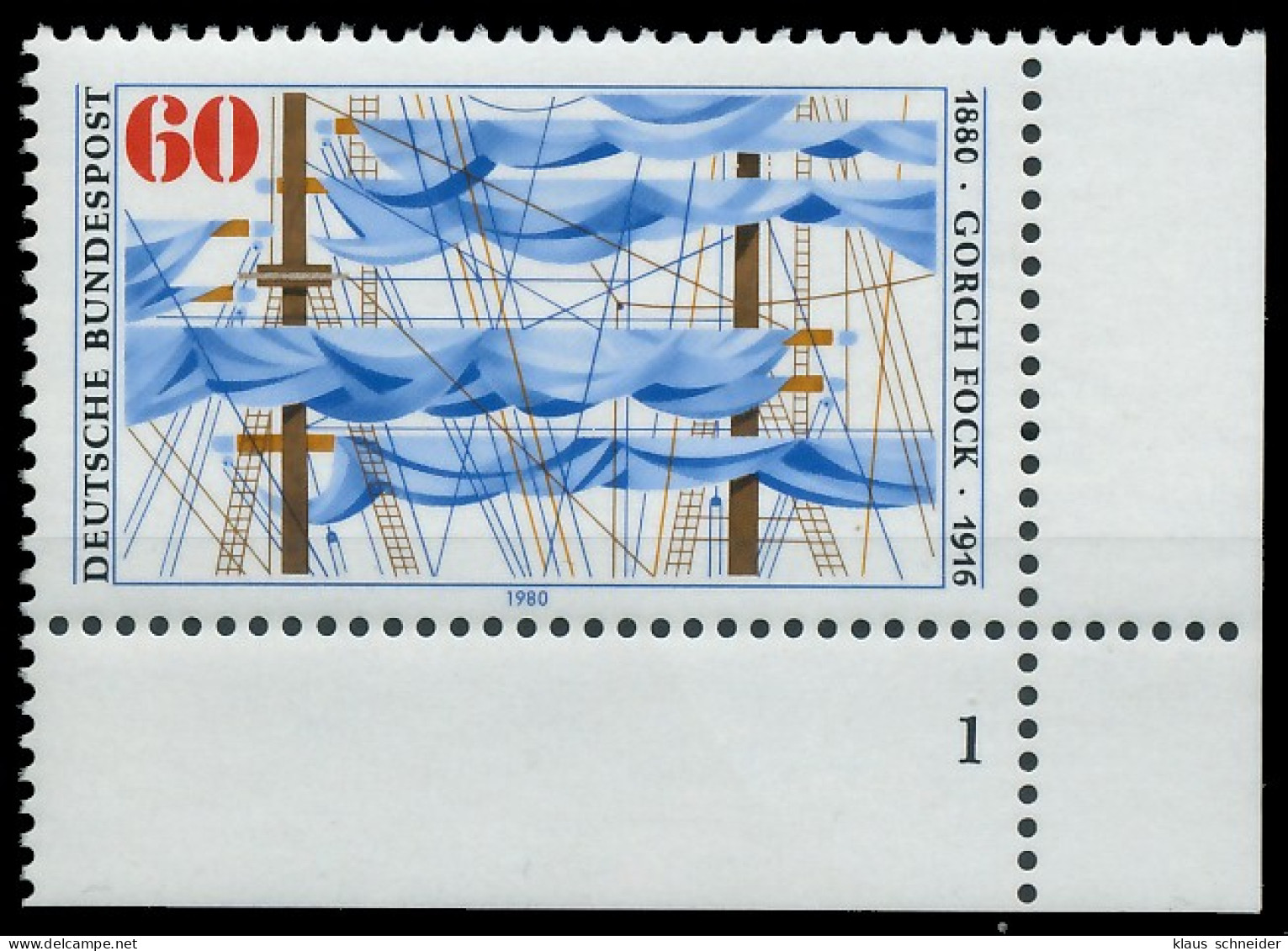 BRD BUND 1980 Nr 1058 Postfrisch FORMNUMMER 1 X3D6656 - Neufs