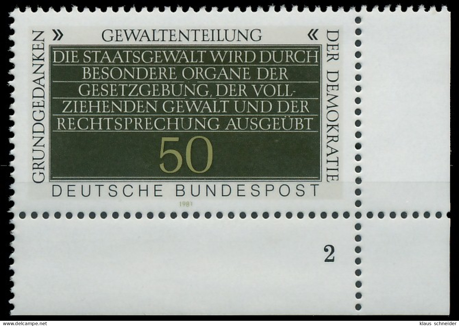 BRD BUND 1981 Nr 1106 Postfrisch FORMNUMMER 2 X3D686A - Neufs