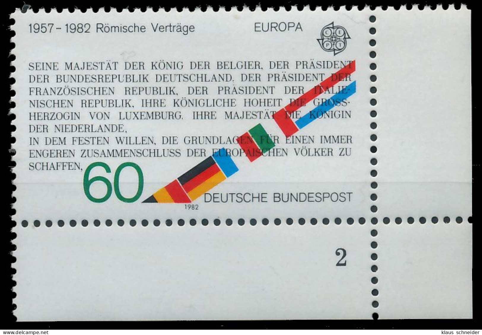 BRD BUND 1982 Nr 1131 Postfrisch FORMNUMMER 2 X3D69DE - Ungebraucht