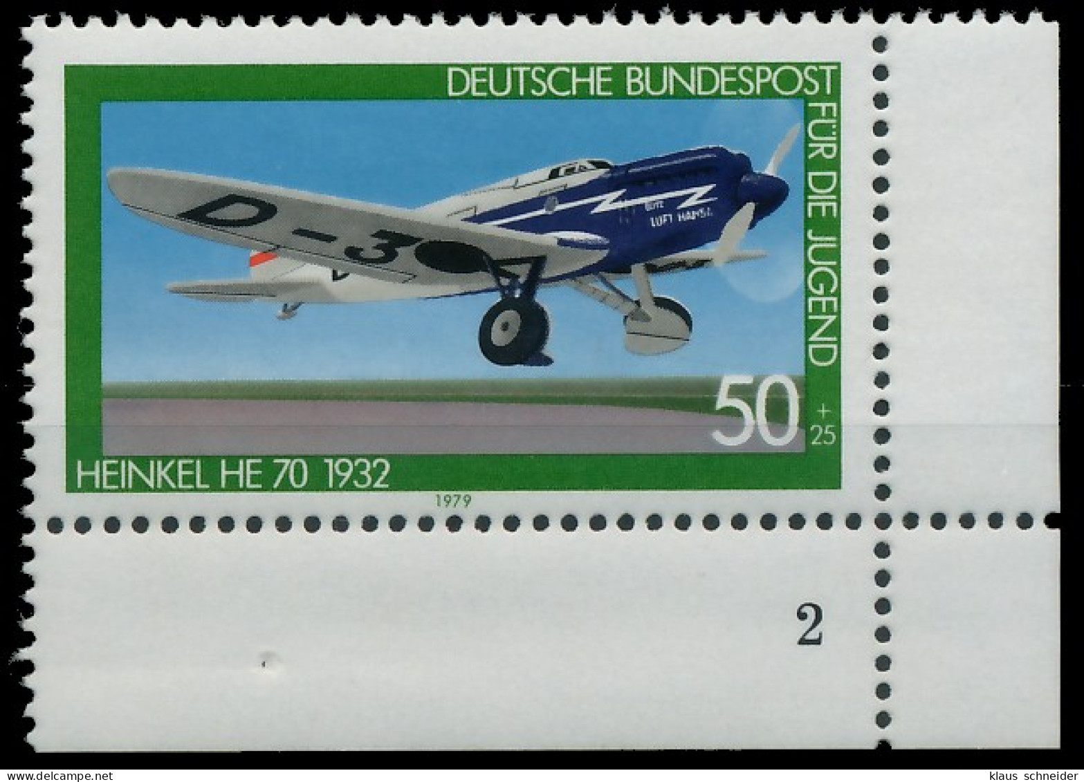BRD BUND 1979 Nr 1006 Postfrisch FORMNUMMER 2 X3D6C96 - Unused Stamps