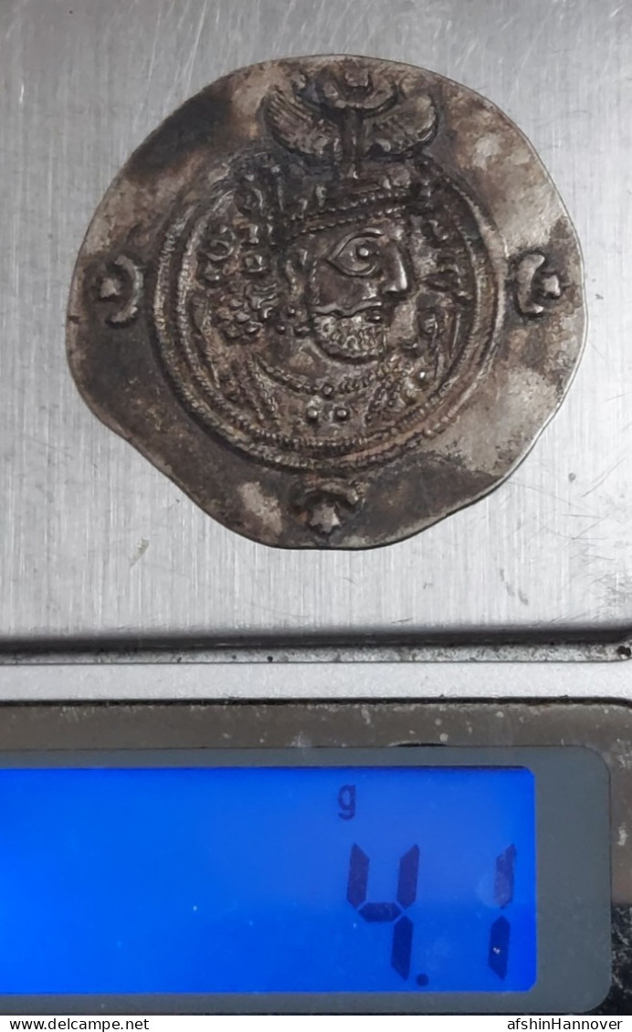 SASANIAN KINGS. Khosrau II. 591-628 AD. AR Silver Drachm Year 31 Mint MY - Orientalische Münzen