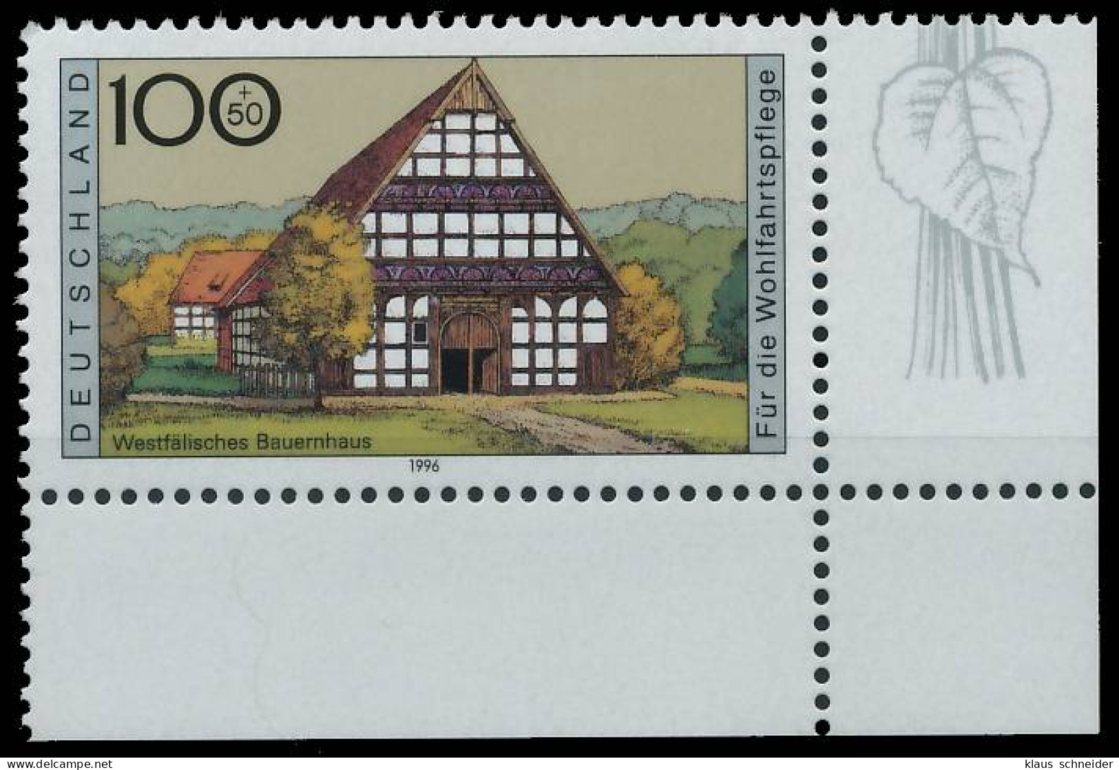 BRD BUND 1996 Nr 1886 Postfrisch ECKE-URE X3DA186 - Unused Stamps
