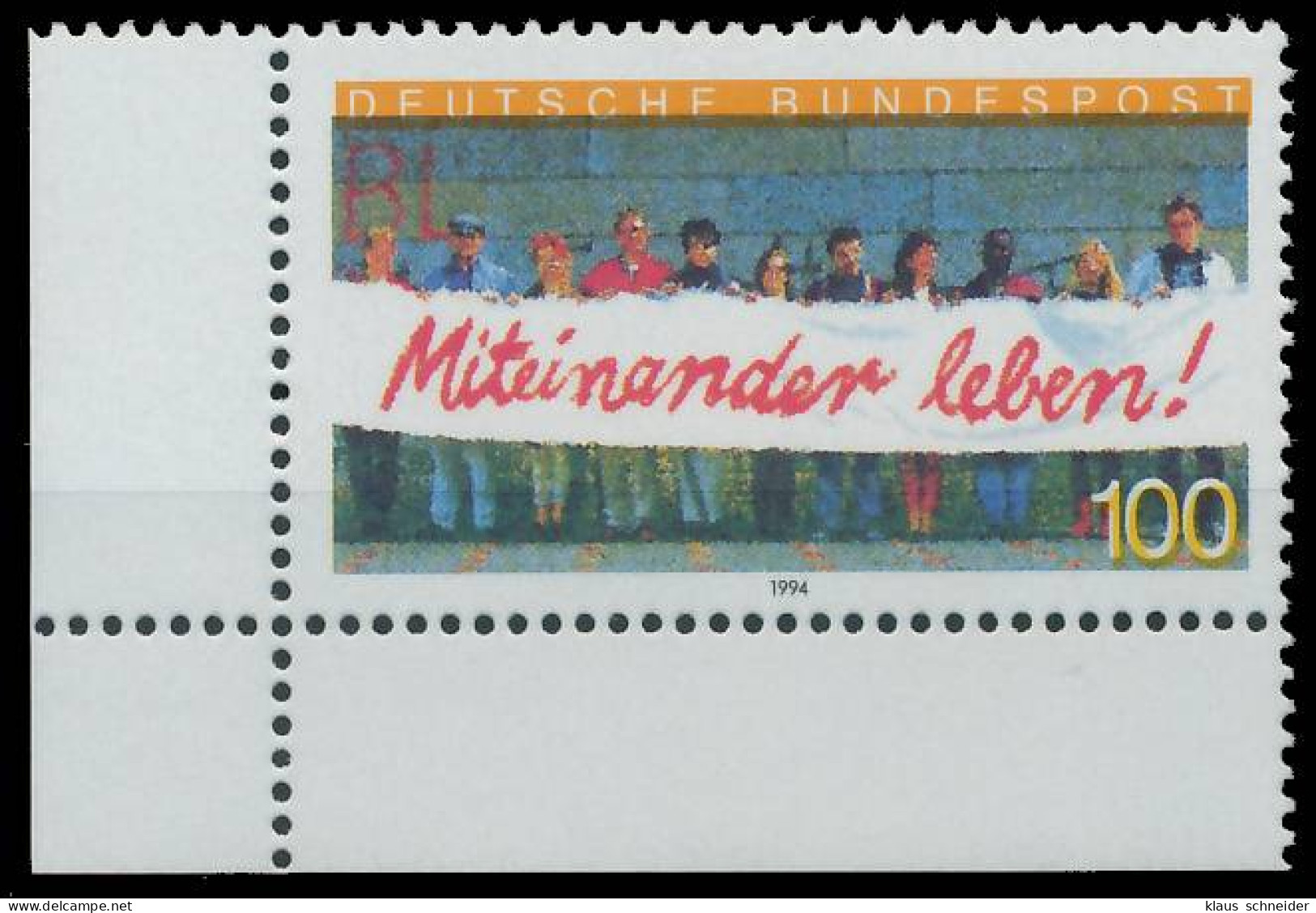 BRD BUND 1994 Nr 1725 Postfrisch ECKE-ULI X3DFE66 - Neufs