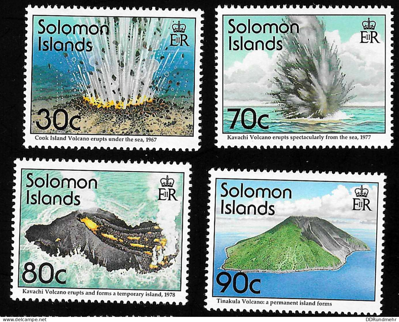 1994 Volcano Michel SB 865 - 868 Stamp Number SB 779 - 782 Yvert Et Tellier SB 827  - 830 Xx MNH - Isole Salomone (1978-...)