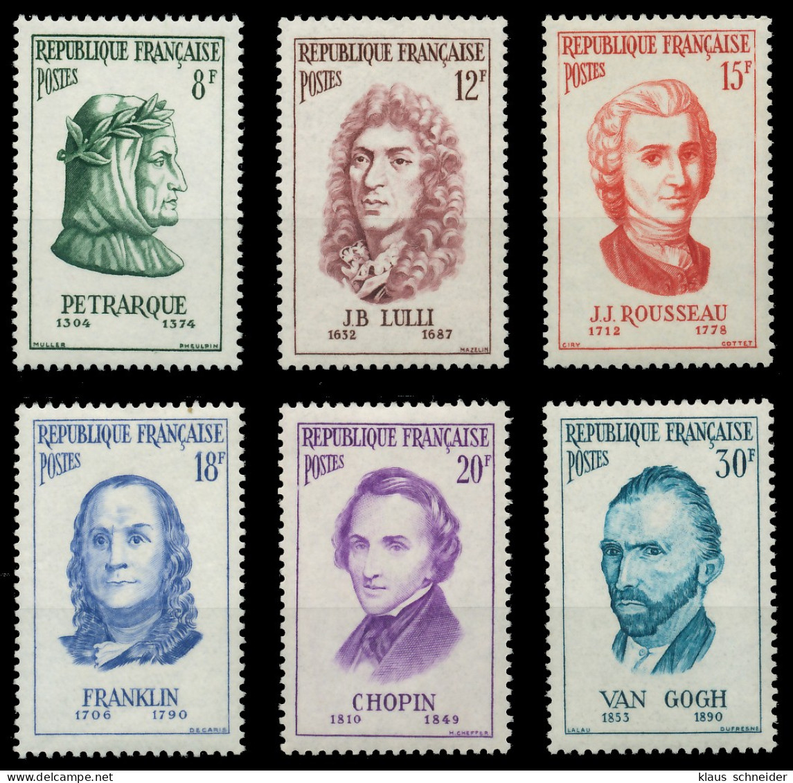 FRANKREICH 1956 Nr 1110-1115 Postfrisch X40BA86 - Unused Stamps