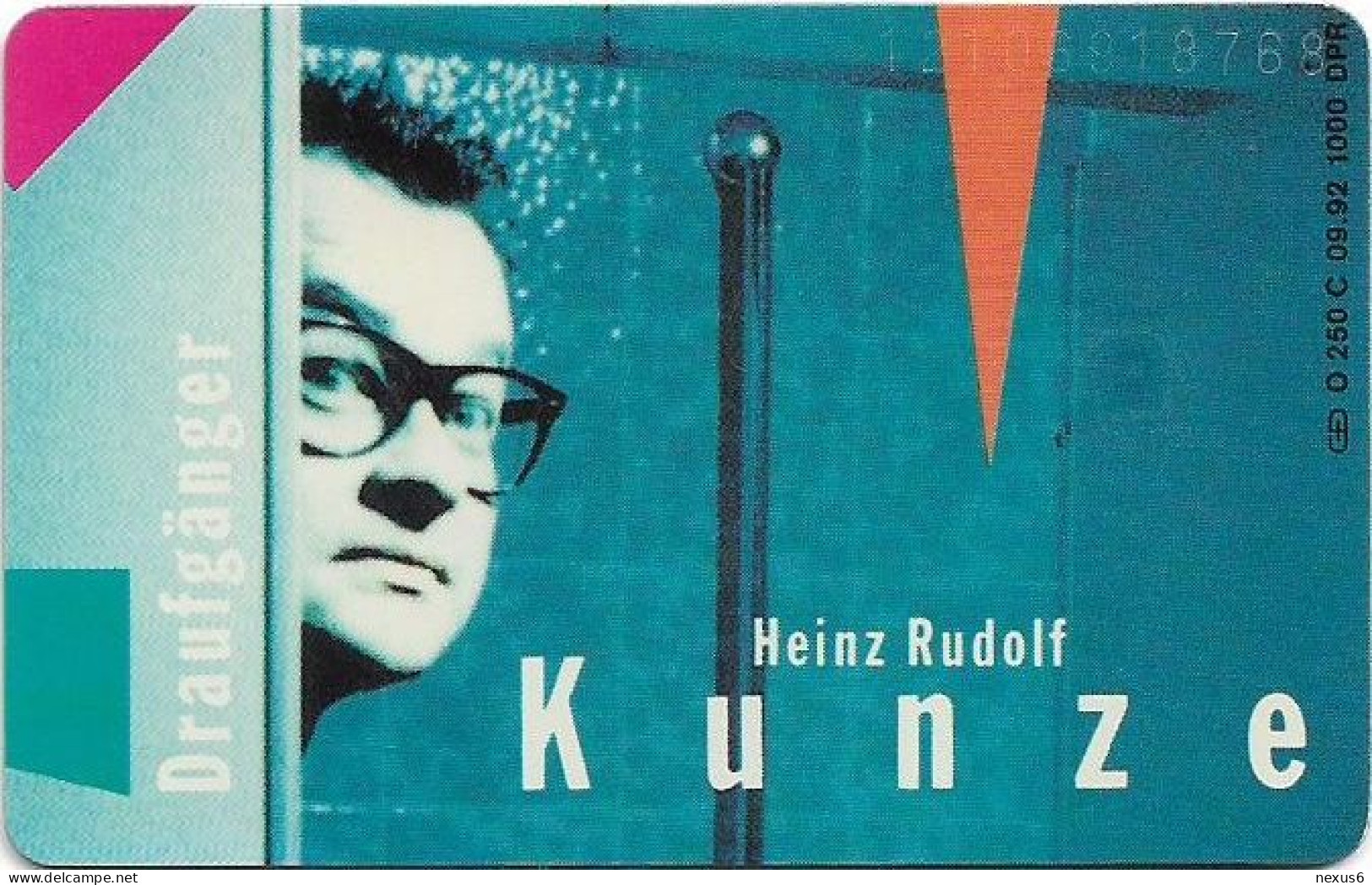 Germany - WEA Musik 8 - Heinz Rudolf Kunze - O 0250C - 09.1992, 6DM, 1.000ex, Mint - O-Serie : Serie Clienti Esclusi Dal Servizio Delle Collezioni