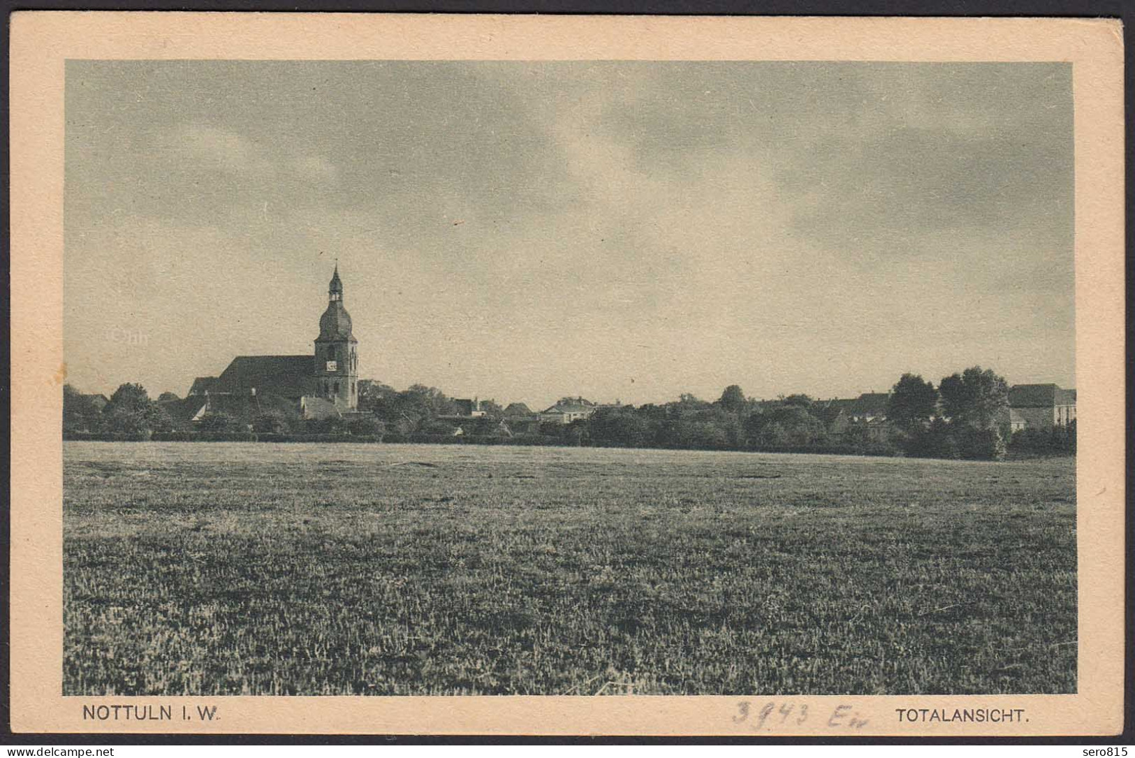 AK Nottuln Totalansicht Mit Kirche Von Der Kreithecke Bei Cosfeld Münster  (86118 - Autres & Non Classés