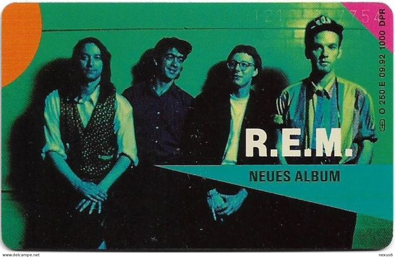 Germany - WEA Musik 10 - R.E.M. - O 0250E - 09.1992, 6DM, 1.000ex, Mint - O-Serie : Serie Clienti Esclusi Dal Servizio Delle Collezioni