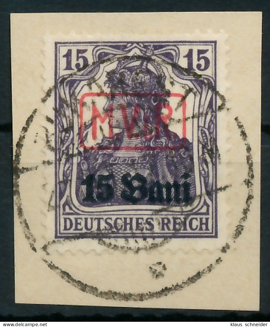 BES. 1WK D-MV RUMÄNIEN Nr 1 Zentrisch Gestempelt Briefstück X410DBA - Besetzungen 1914-18