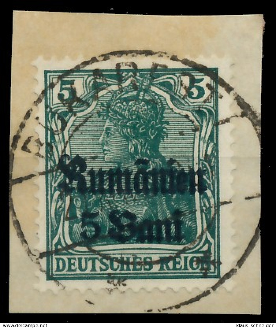 BES. 1WK D-MV RUMÄNIEN Nr 8a Zentrisch Gestempelt Briefstück X410EC2 - Bezetting 1914-18