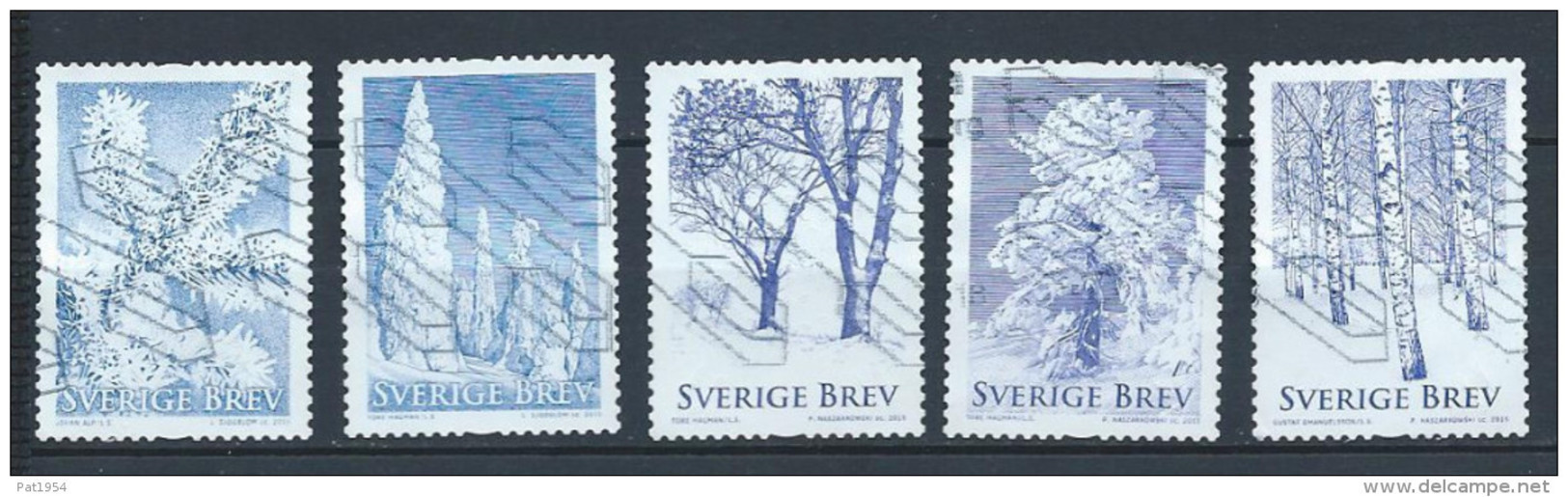 Suède Série Oblitérée émise En 2015 Arbres En Hiver - Used Stamps