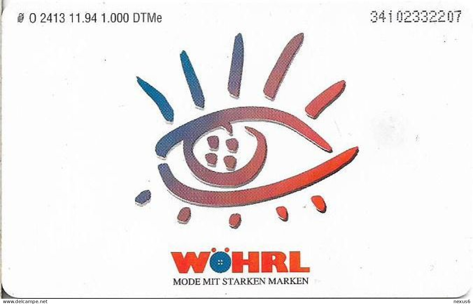 Germany - Wöhrl Mode - O 2413 - 11.1994, 12DM, 1.000ex, Used - O-Series : Séries Client