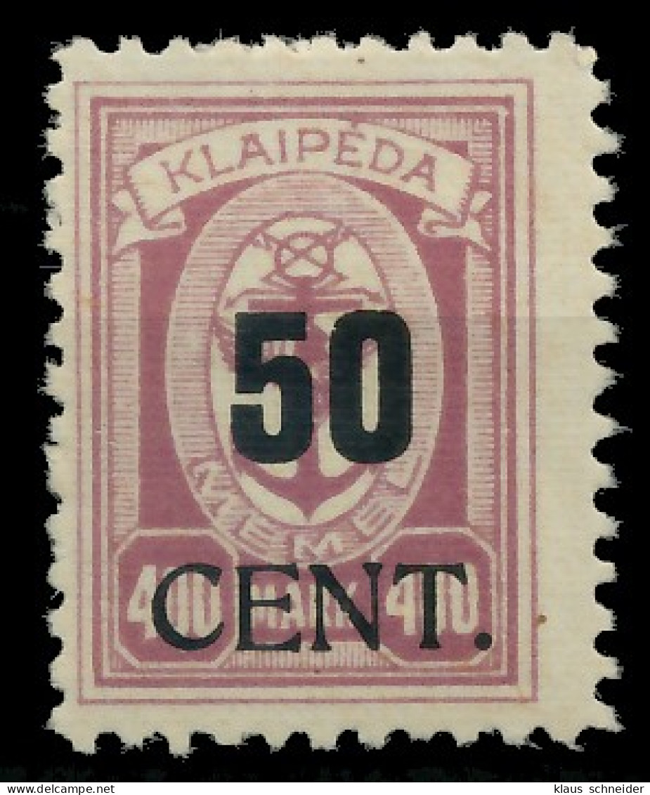 MEMEL 1923 Nr 199II Ungebraucht X4164F2 - Memel (Klaïpeda) 1923