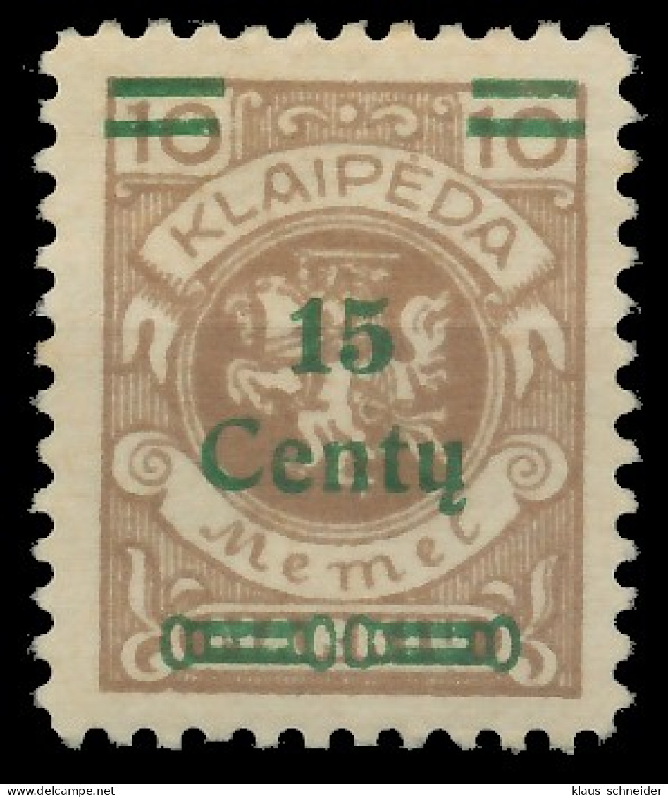 MEMEL 1923 Nr 206I Ungebraucht X416716 - Memel (Klaipeda) 1923