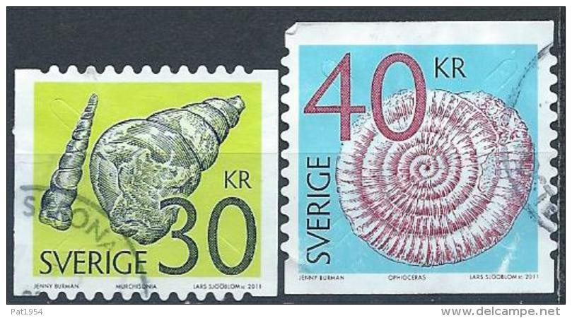 Suède 2011 2783/2784 Oblitérés Fossiles - Gebraucht