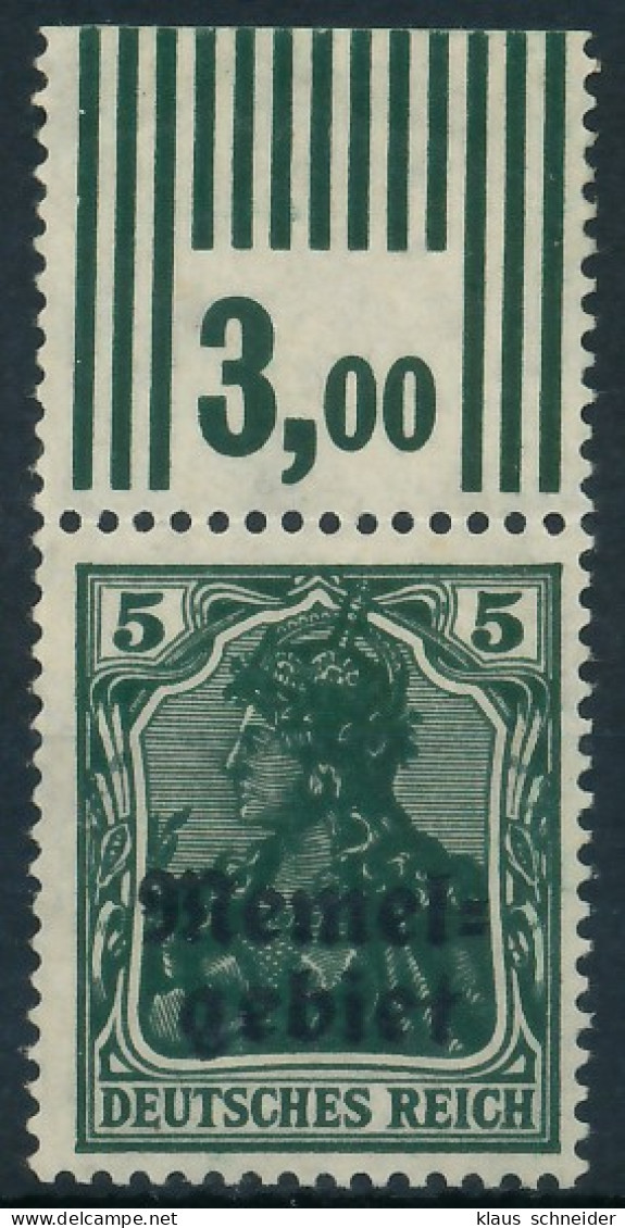 MEMEL 1920 GERMANIA Nr 1b WOR Postfrisch Ungebraucht ORA X416AAA - Memel (Klaïpeda) 1923